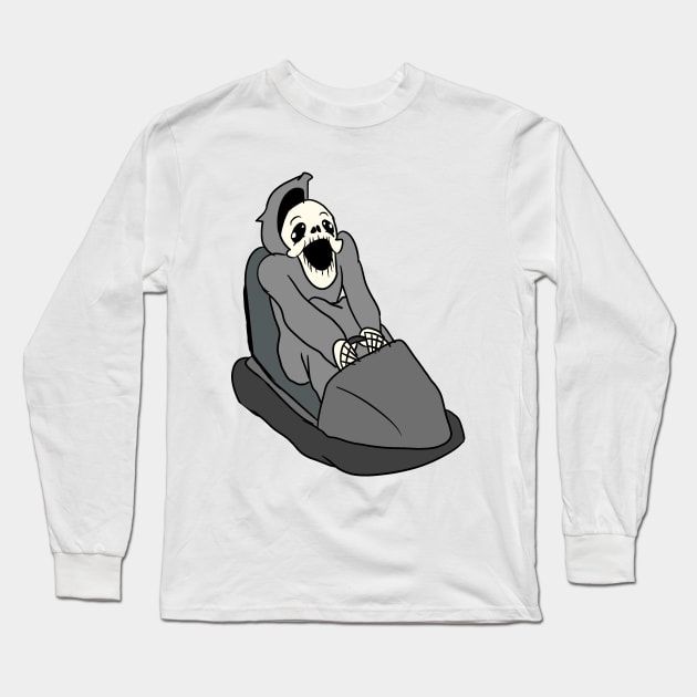 Spoopy Man has fun time on Bumper cars Long Sleeve T-Shirt by AnthonyPanics